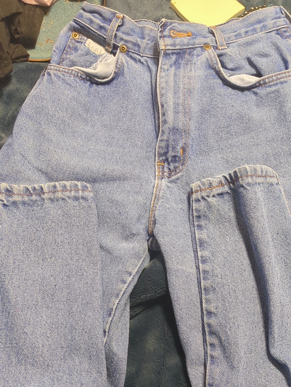 Sunset Blue  Light Blue Relaxed Fit Jeans